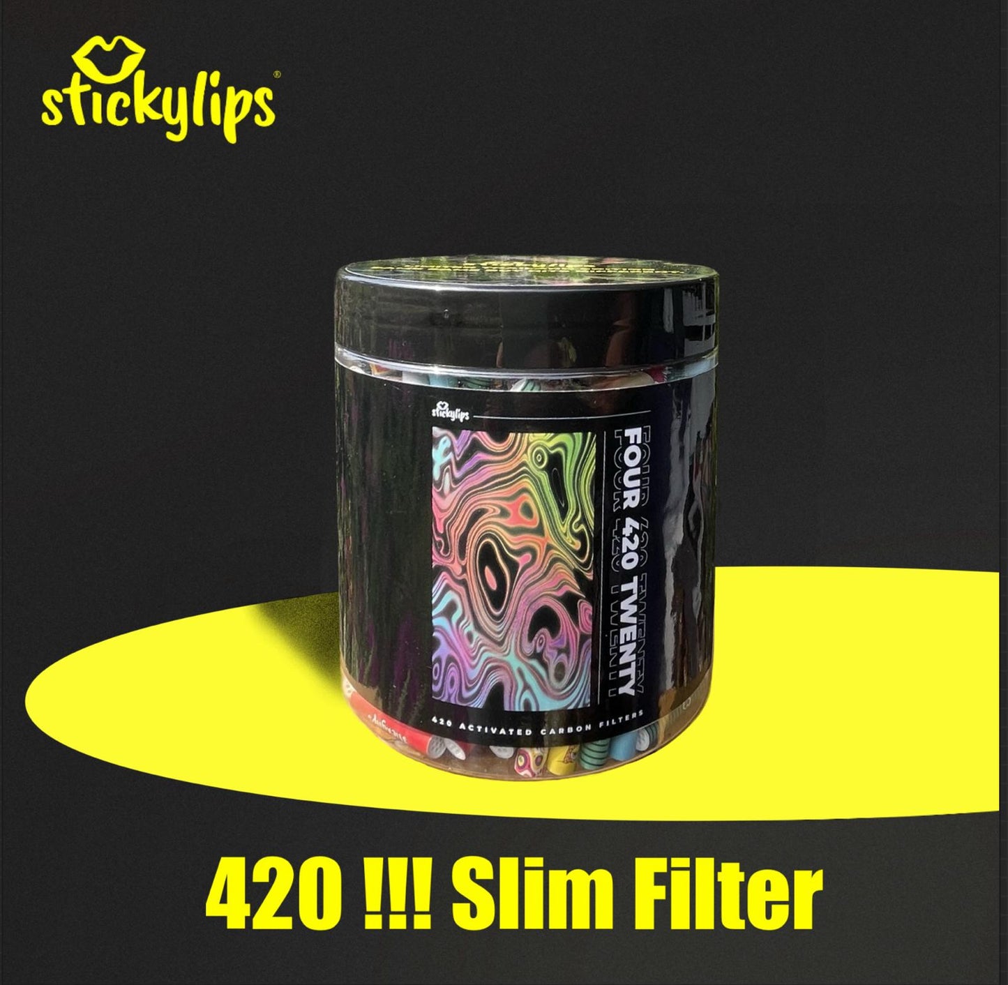Stickylips® 420 Activated charcoal filters | Slim Size 6mm | premium carbon Tips